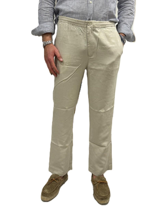 Pantalone lino e viscosa