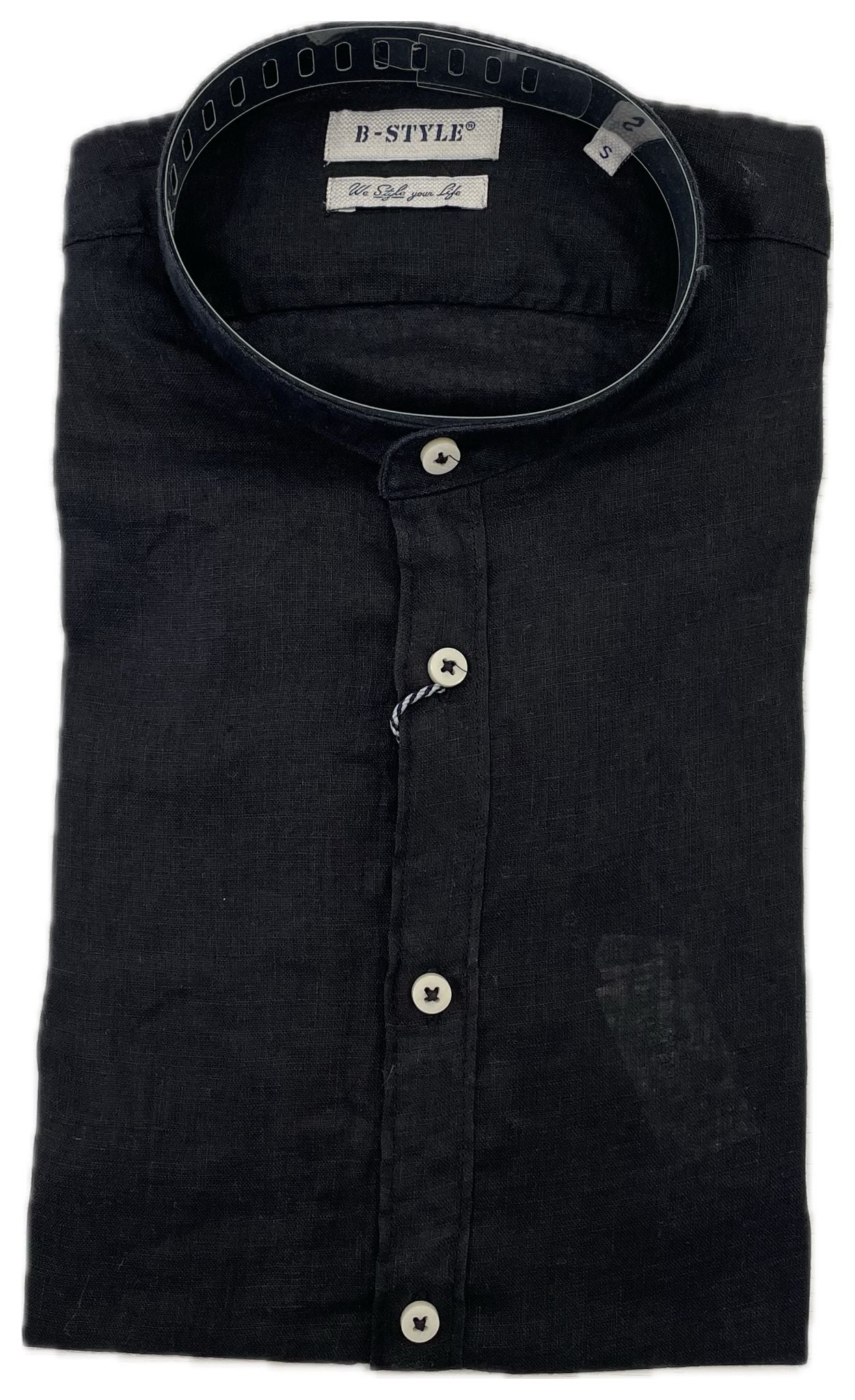 Camicia puro lino collo coreano