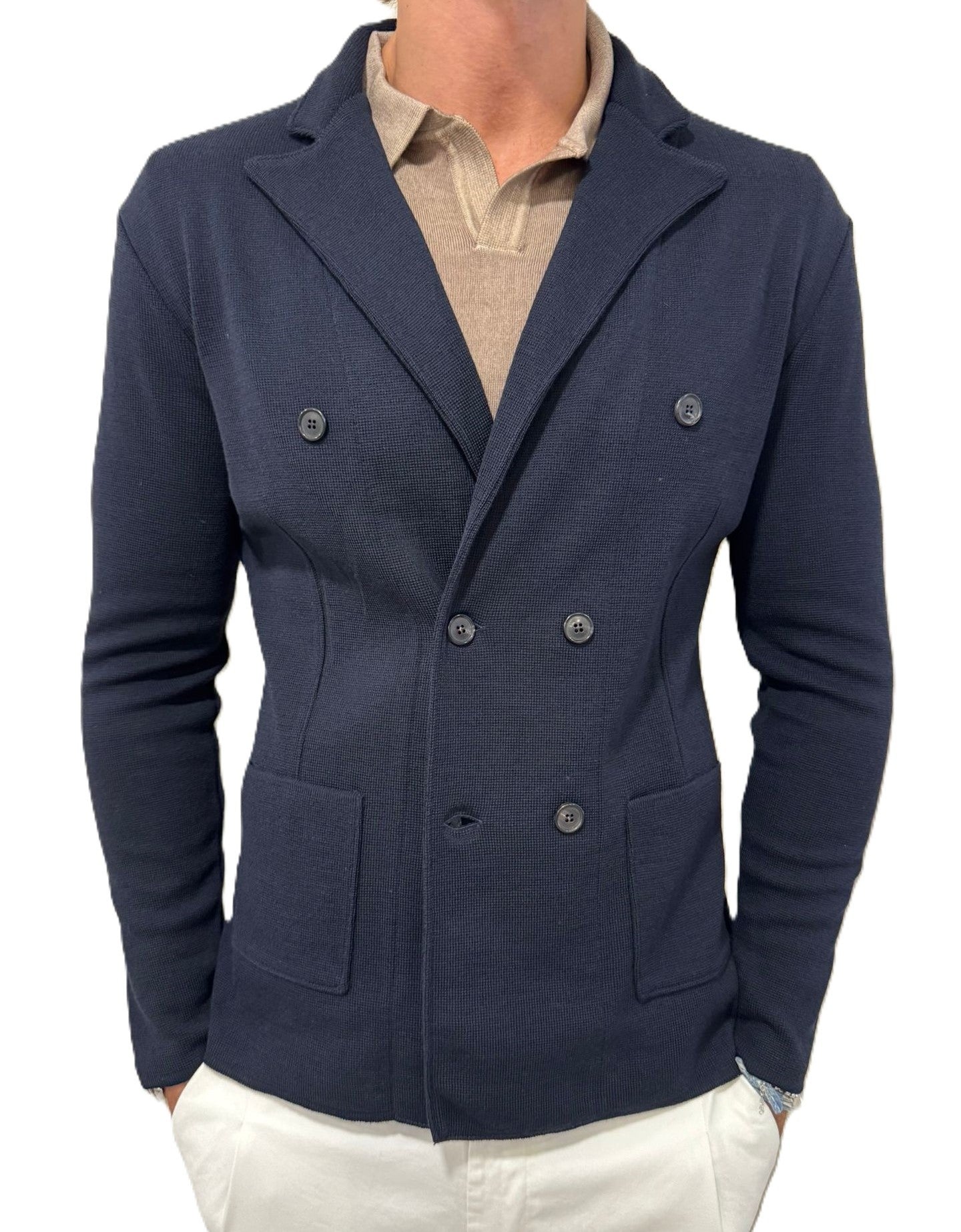 Blazer in maglia doppiopetto