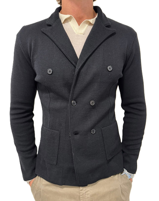 Blazer in maglia doppiopetto
