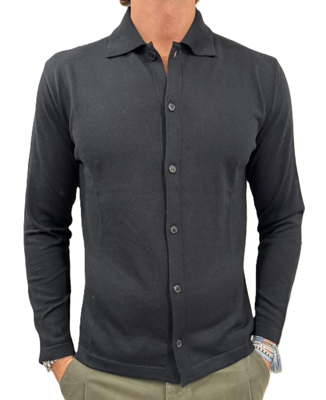 Polo camicia in lana