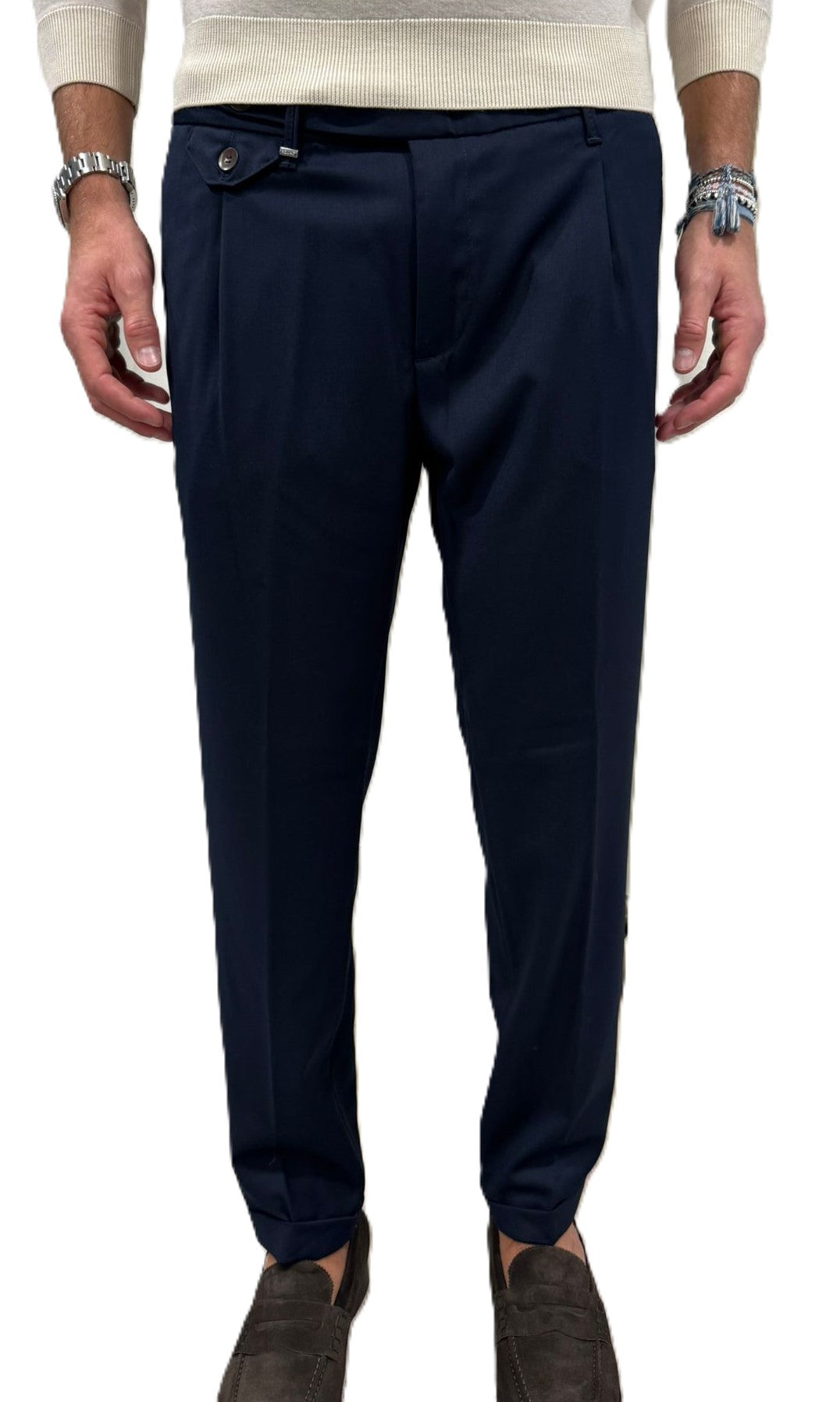 Pantalone Squad in viscosa doppia pence