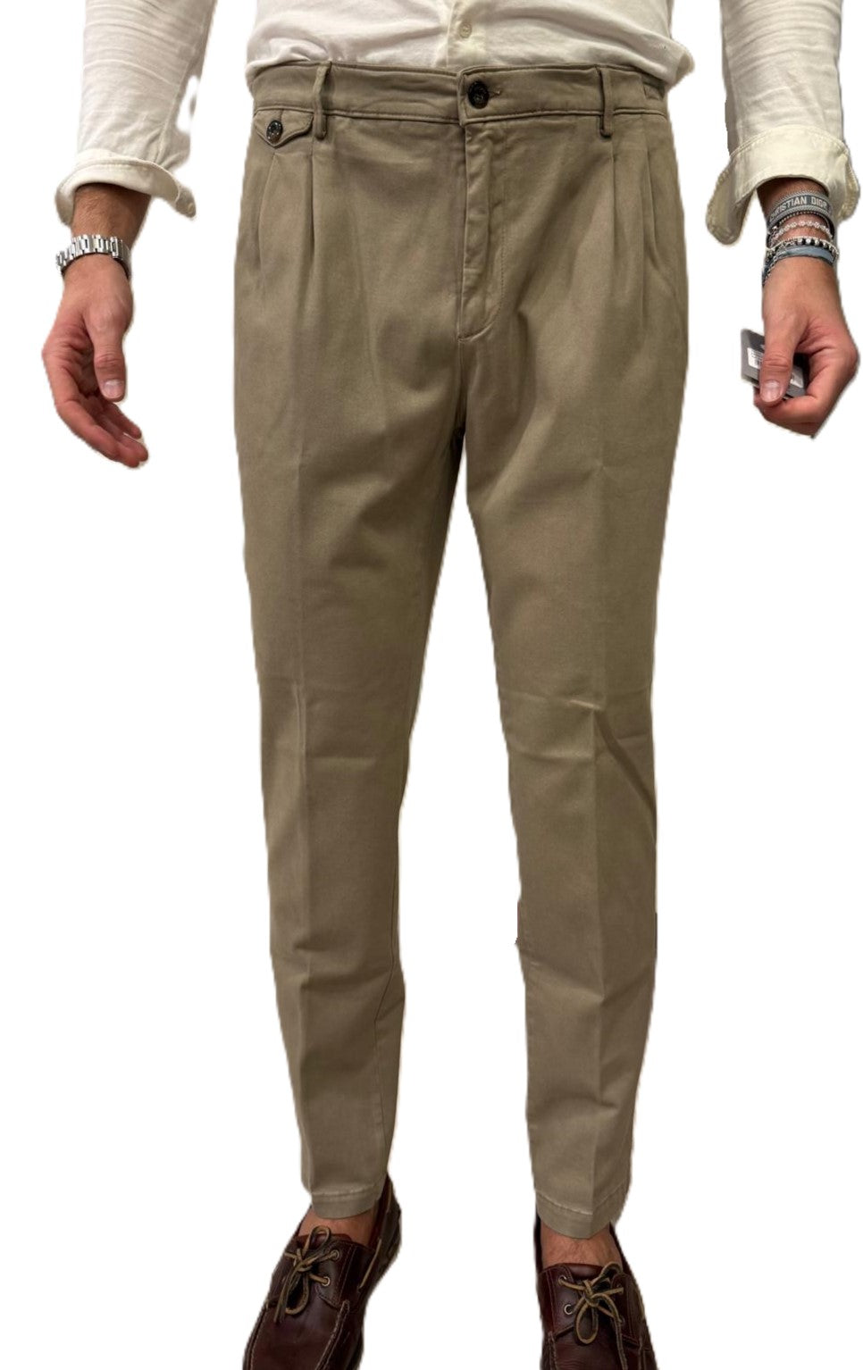Pantalone slim doppia pence fourten industry