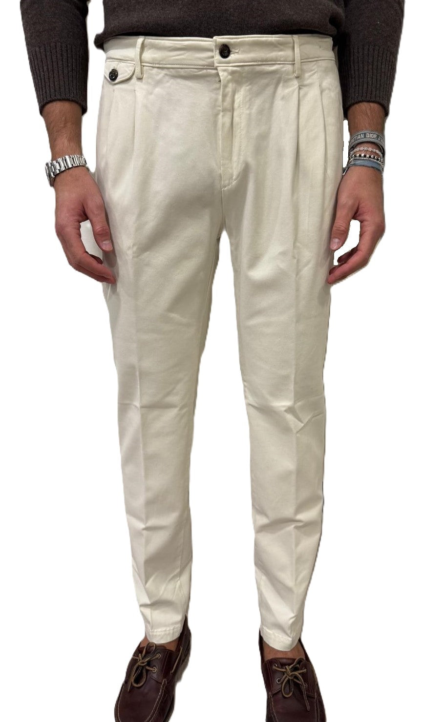 Pantalone slim doppia pence fourten industry