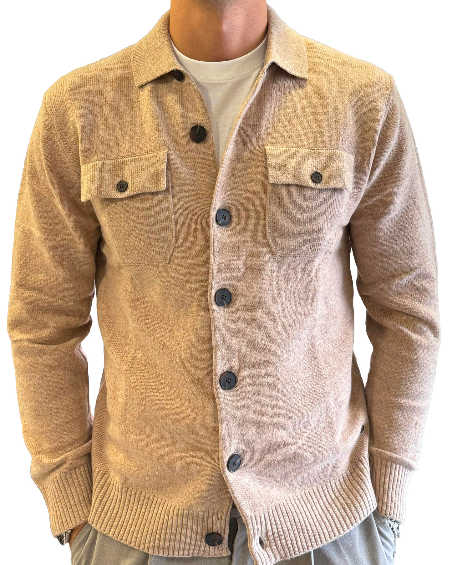 Field jacket in lana lambswool