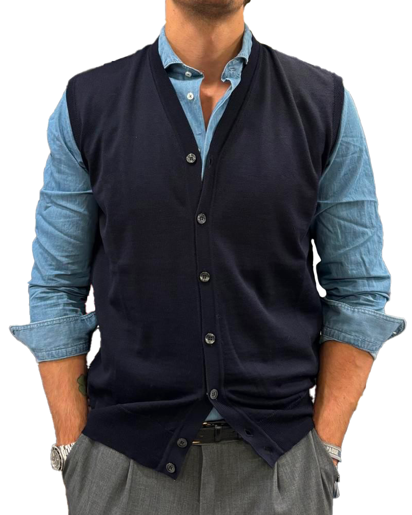 Gilet in pura lana merinos