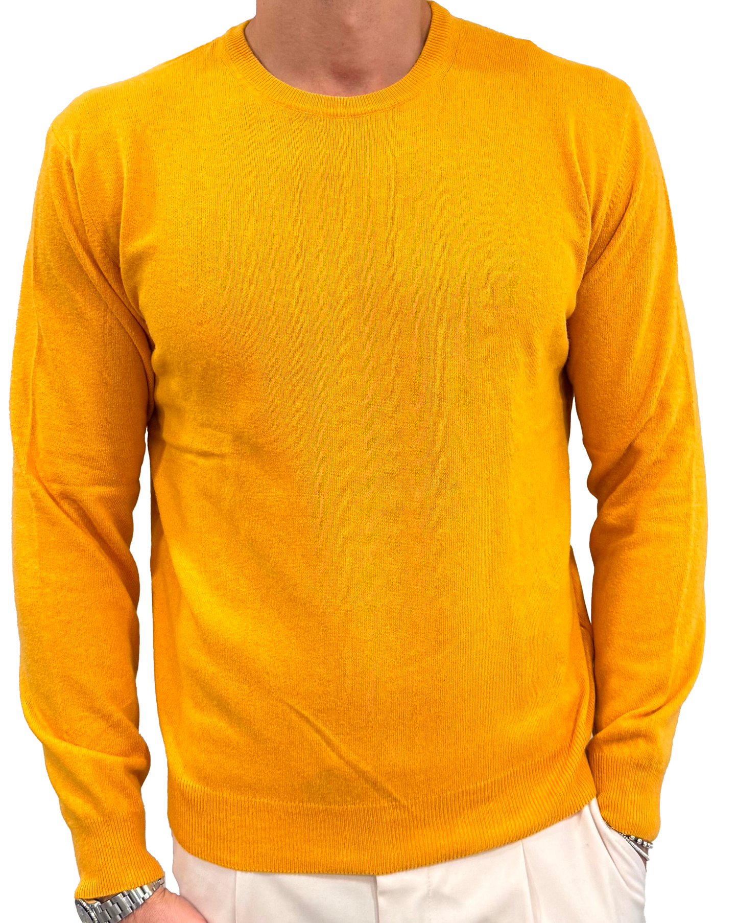 Maglia girocollo in lana e cashmere