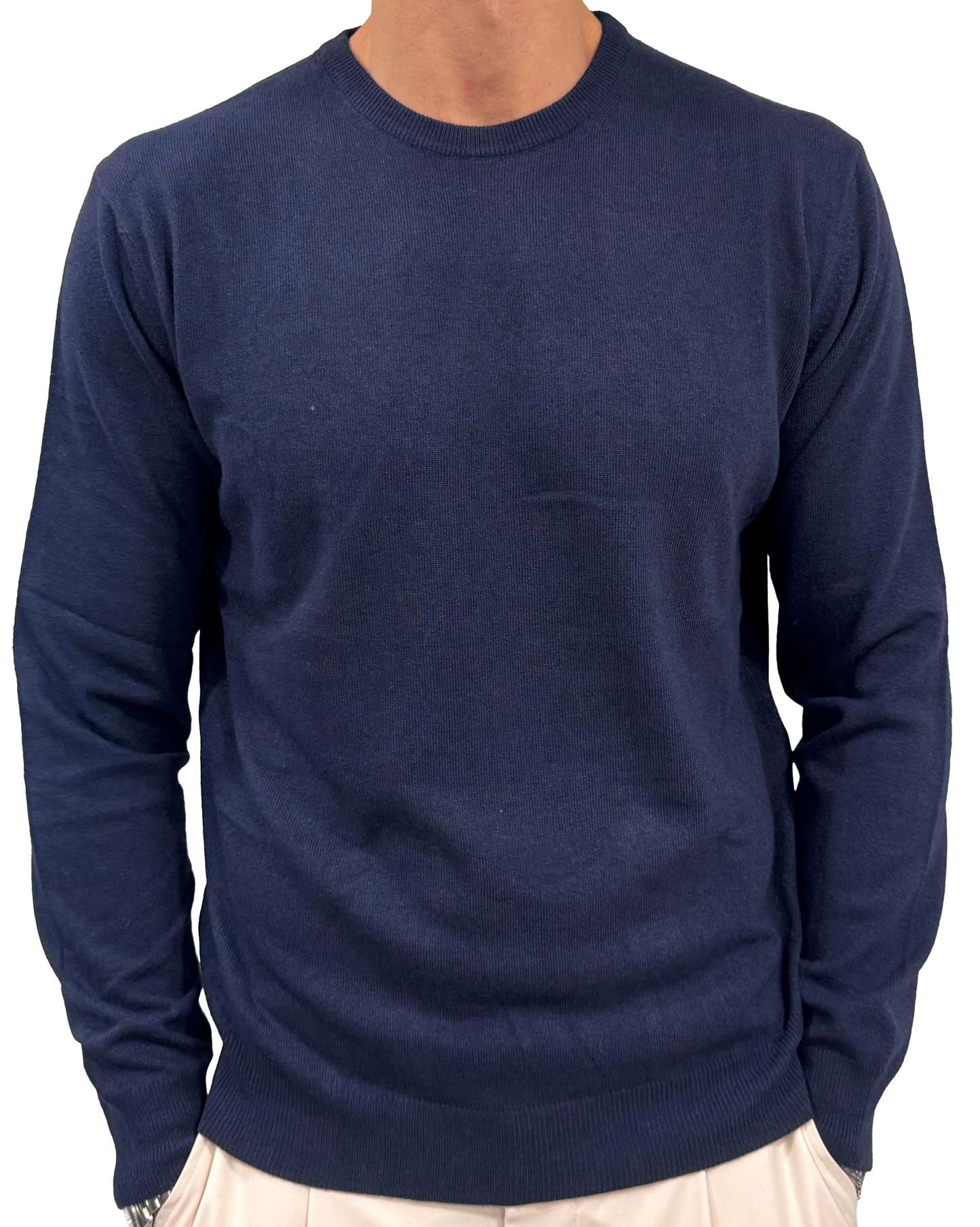 Maglia girocollo in lana e cashmere