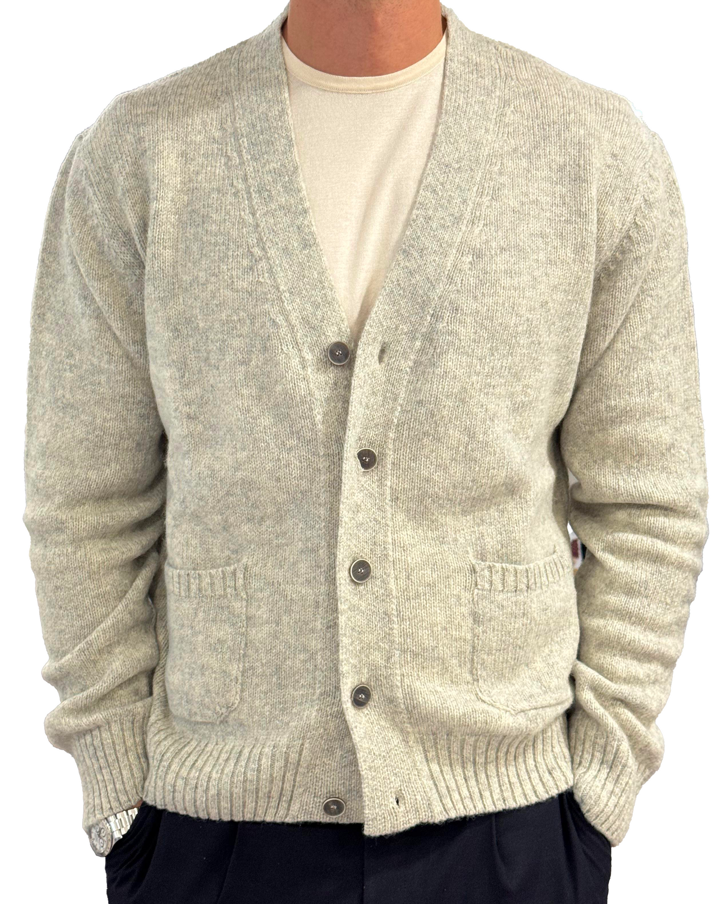 Cardigan in pura lana vergine