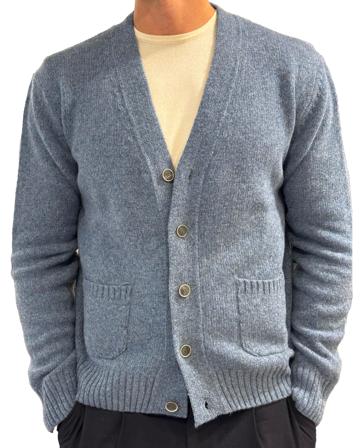 Cardigan in pura lana vergine