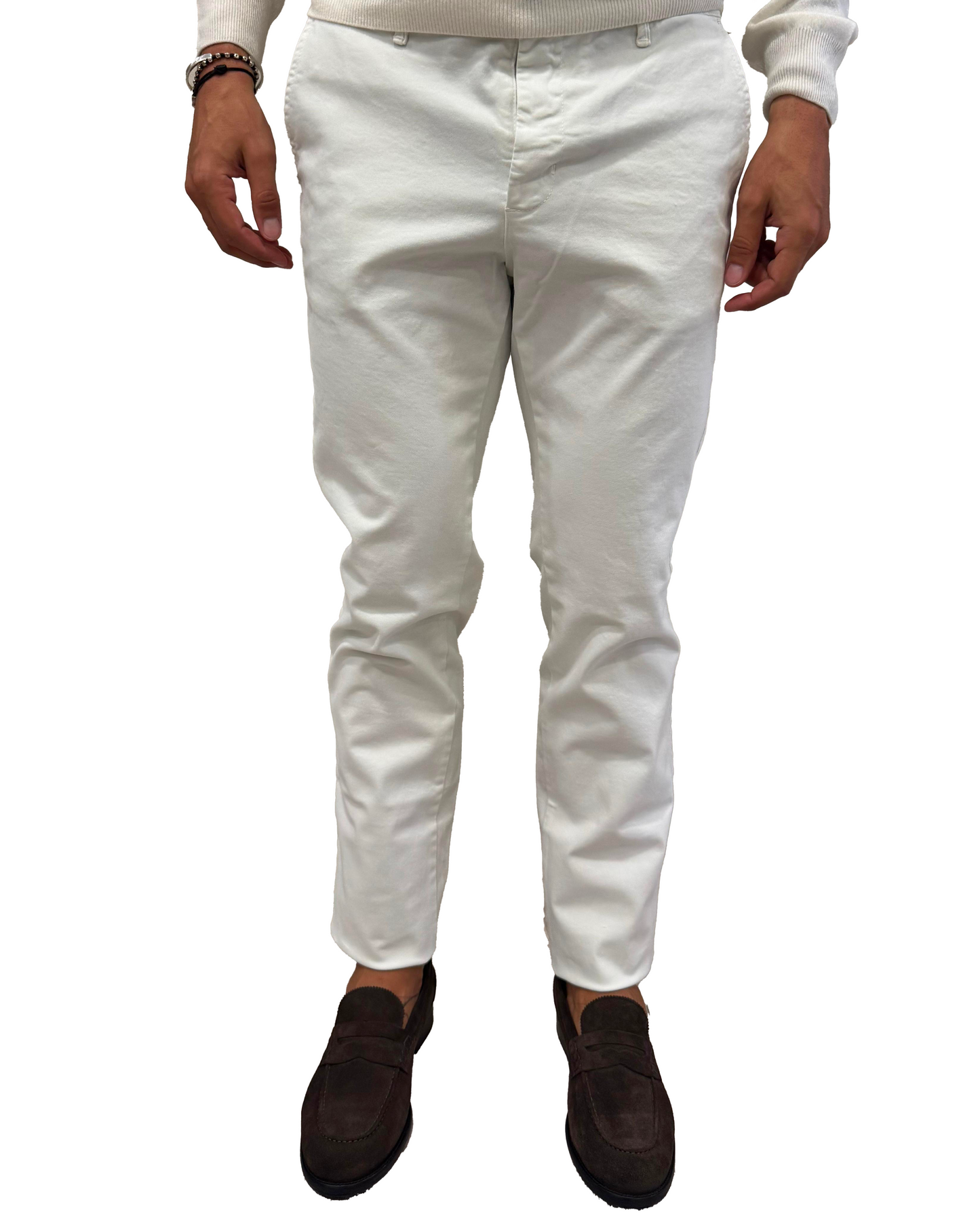 Pantalone slim in cotone