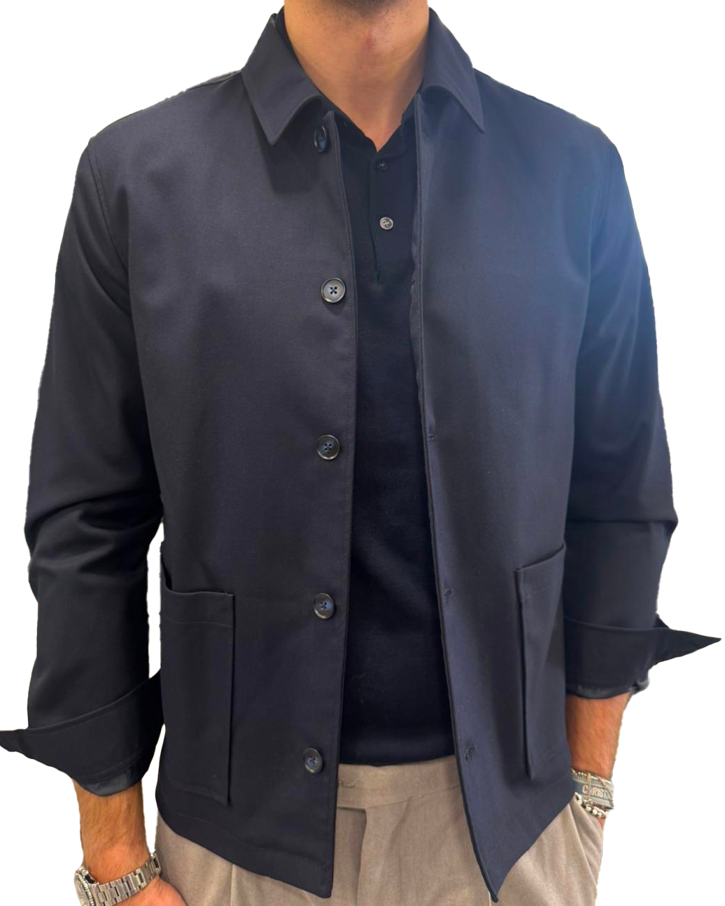 Giacca camicia tessuto tecnico