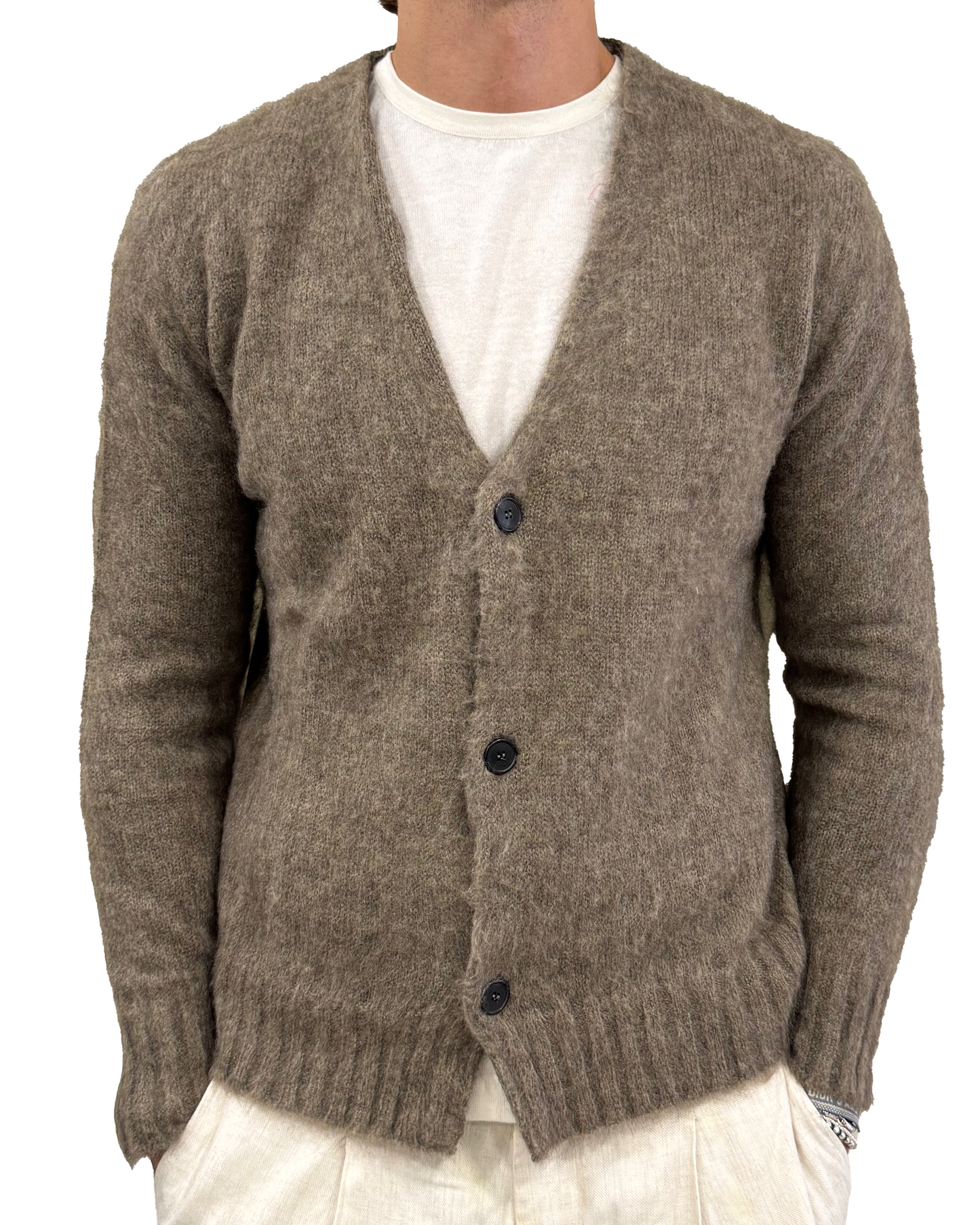 Cardigan misto lana mohair