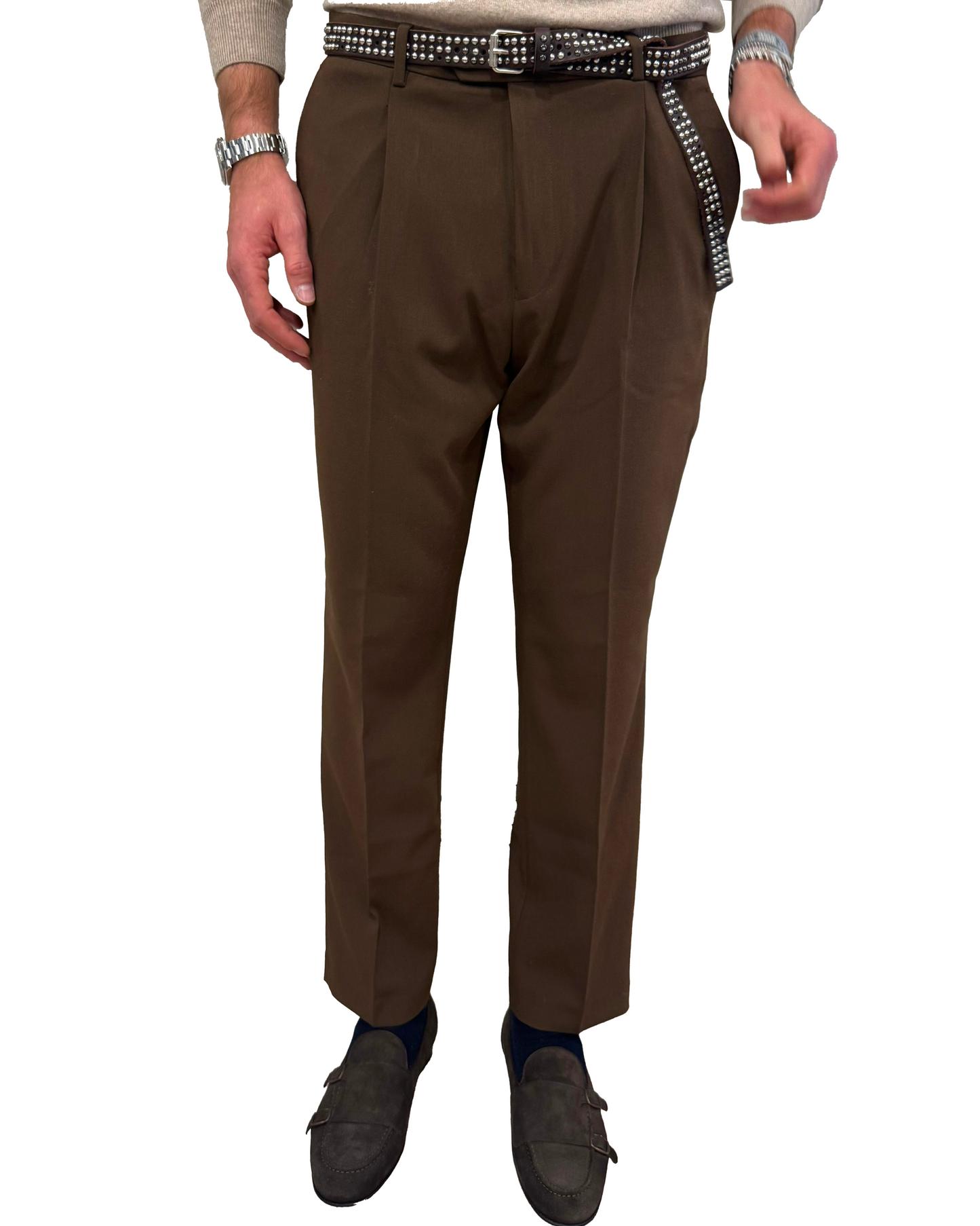 Pantalone in lana tecnica con pence Alley Docks