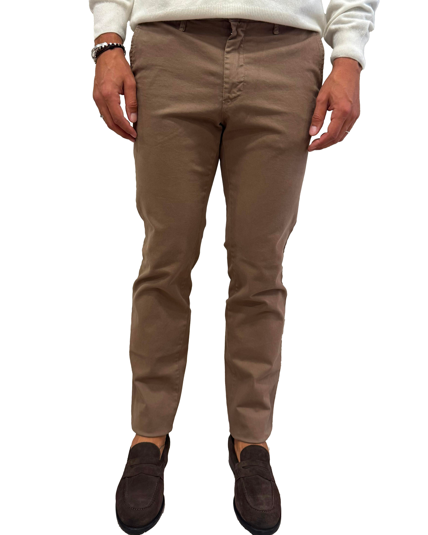 Pantalone slim in cotone