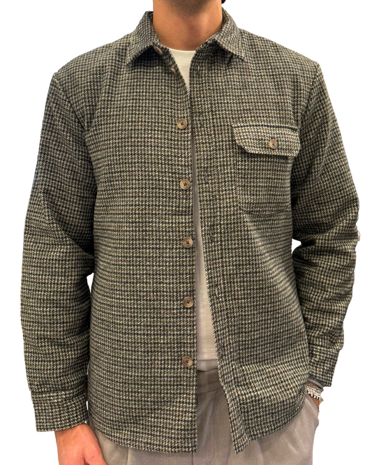 Giacca camicia misto lana