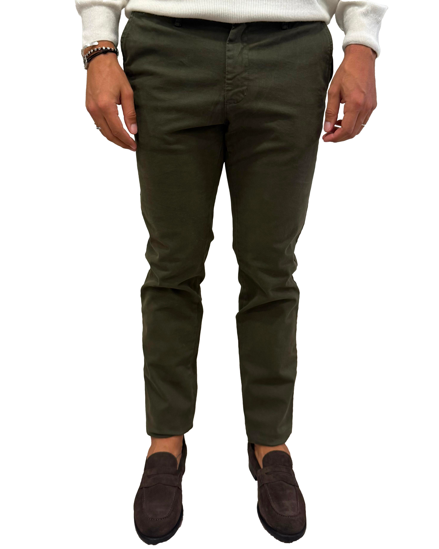 Pantalone slim in cotone