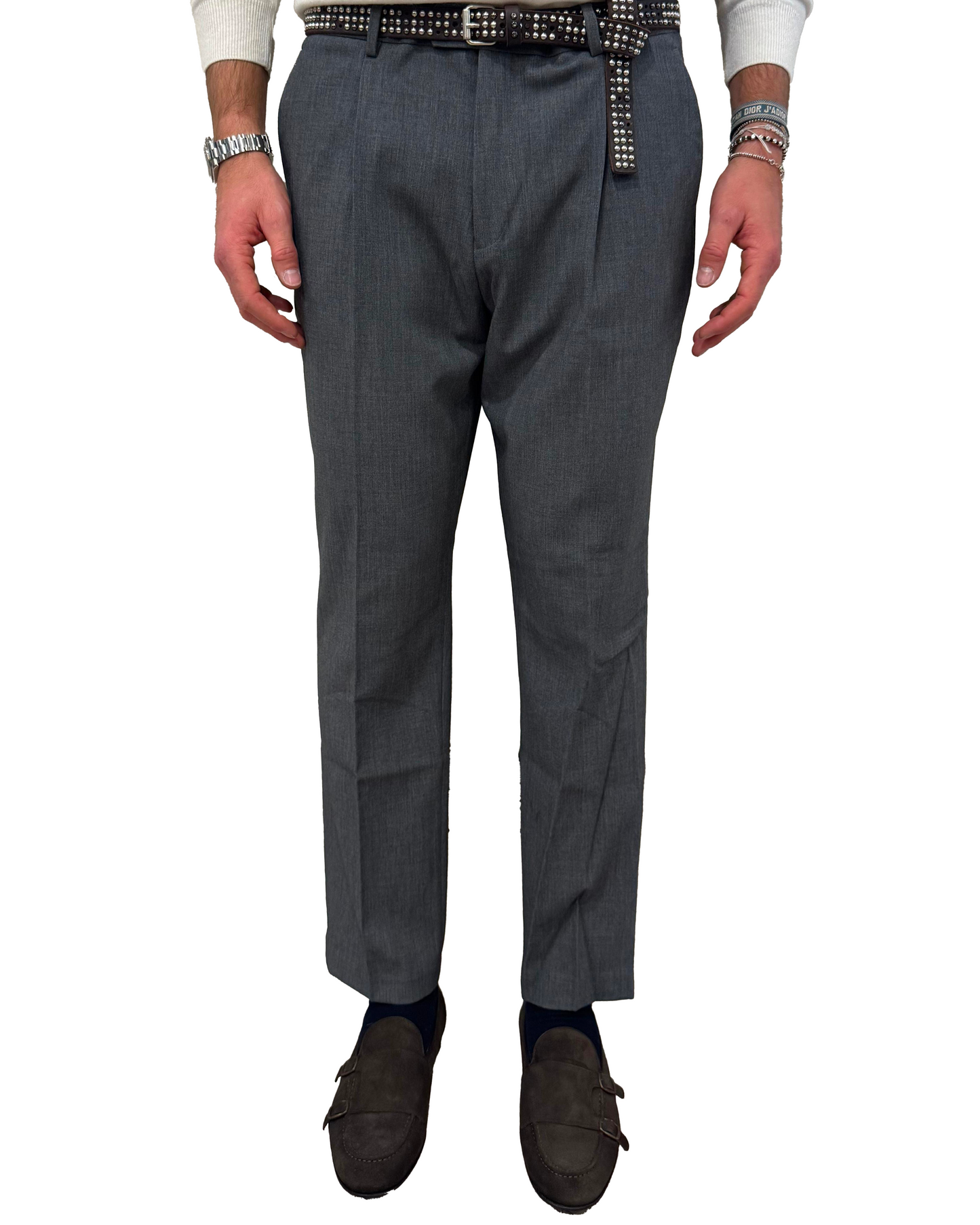 Pantalone in lana tecnica con pence Alley Docks