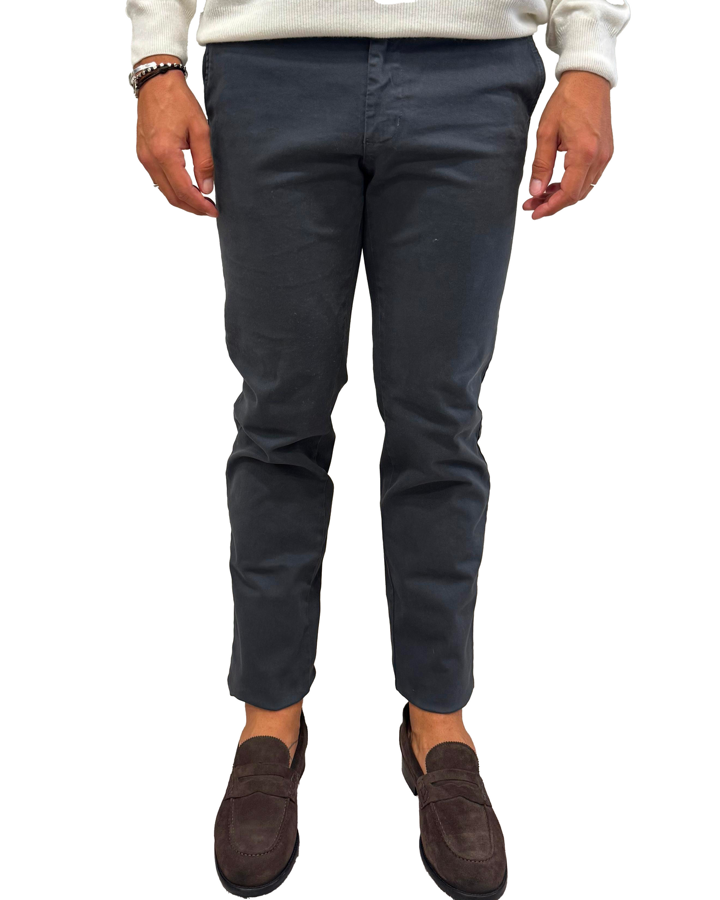 Pantalone slim in cotone