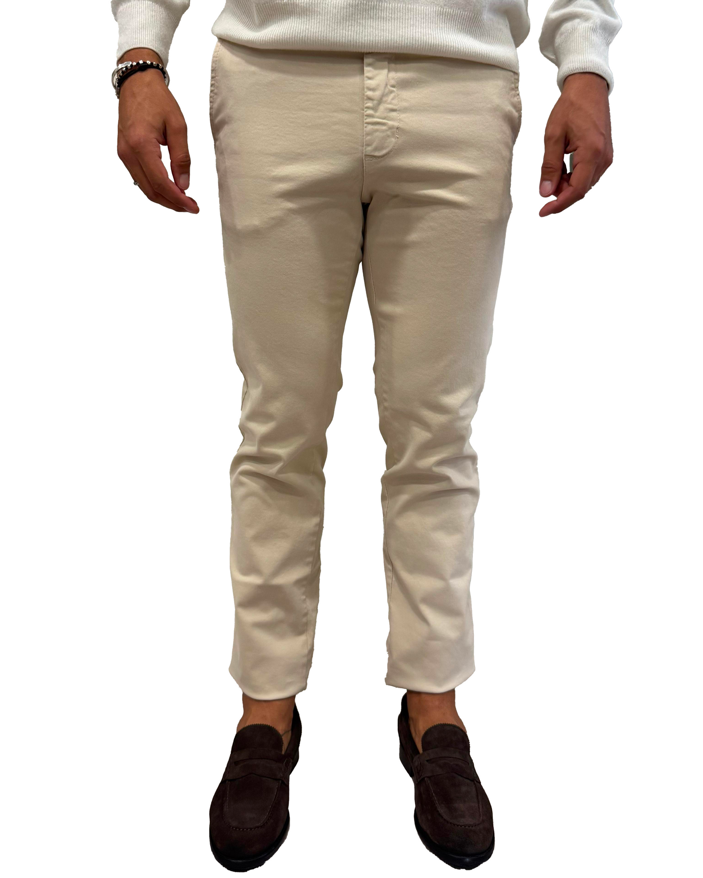 Pantalone slim in cotone