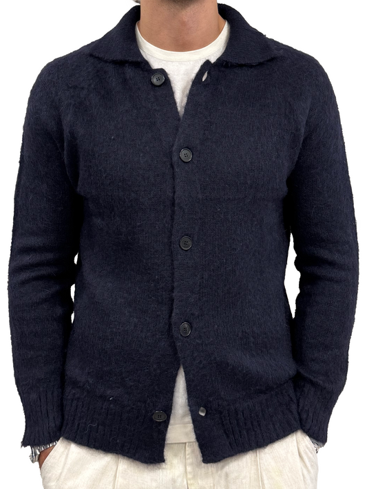 Giacca camicia misto lana mohair