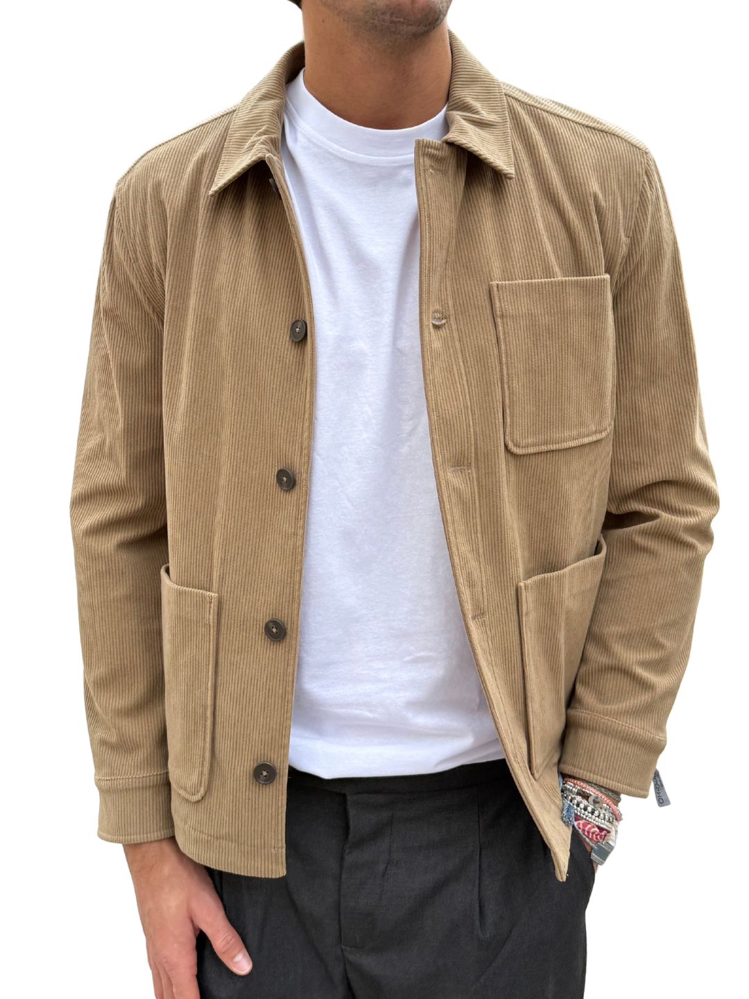 Giacca camicia in velluto a coste Hamaki-ho