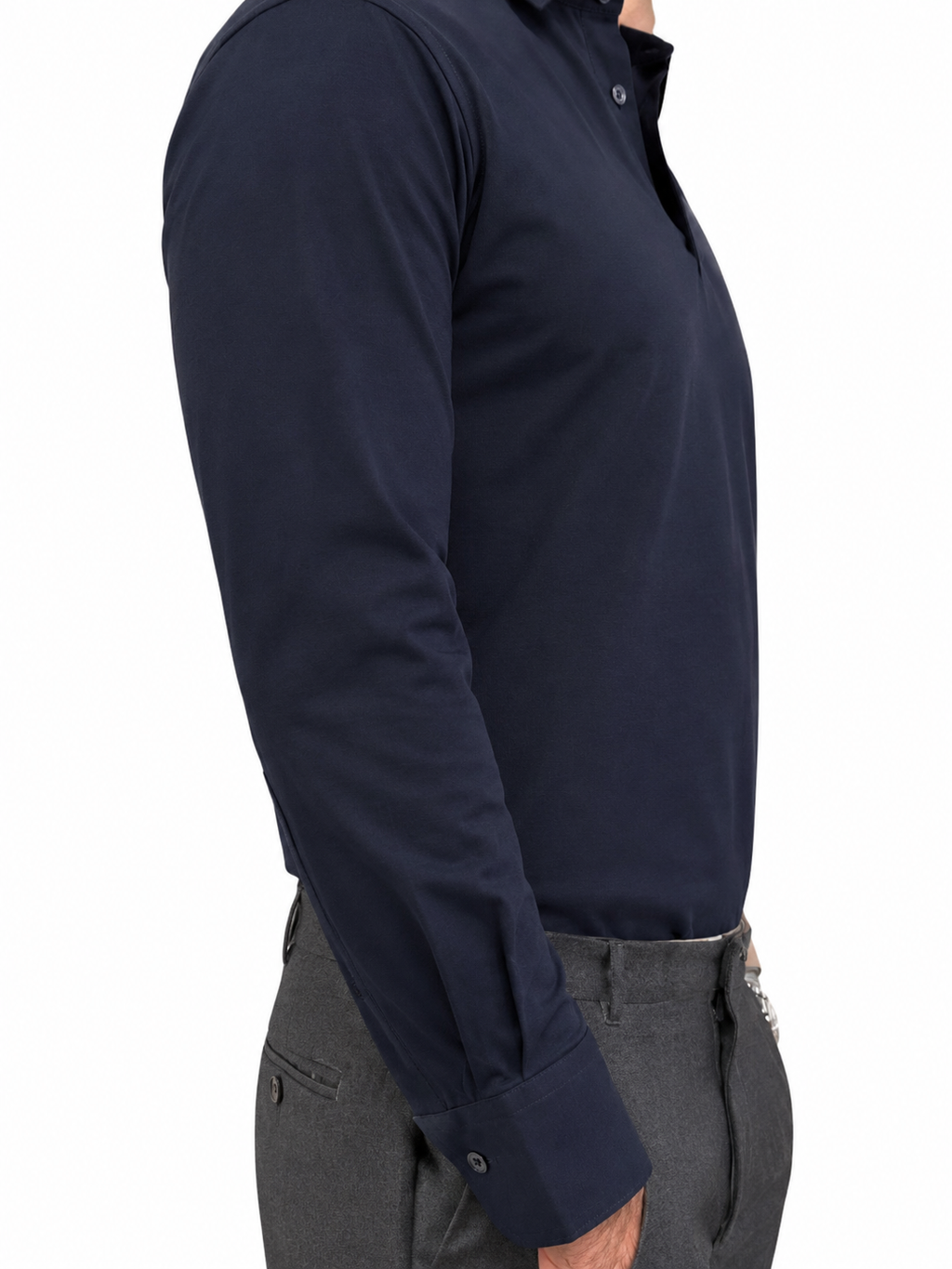 Polo camicia tre bottoni in jersey AD