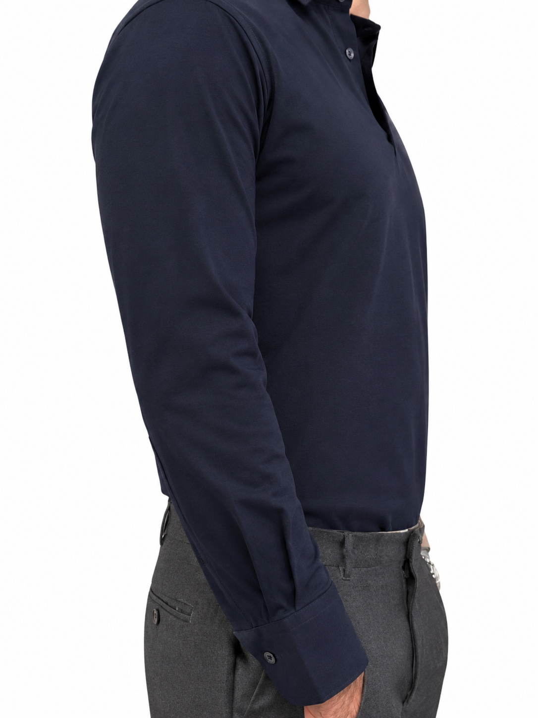 Polo camicia tre bottoni in jersey AD