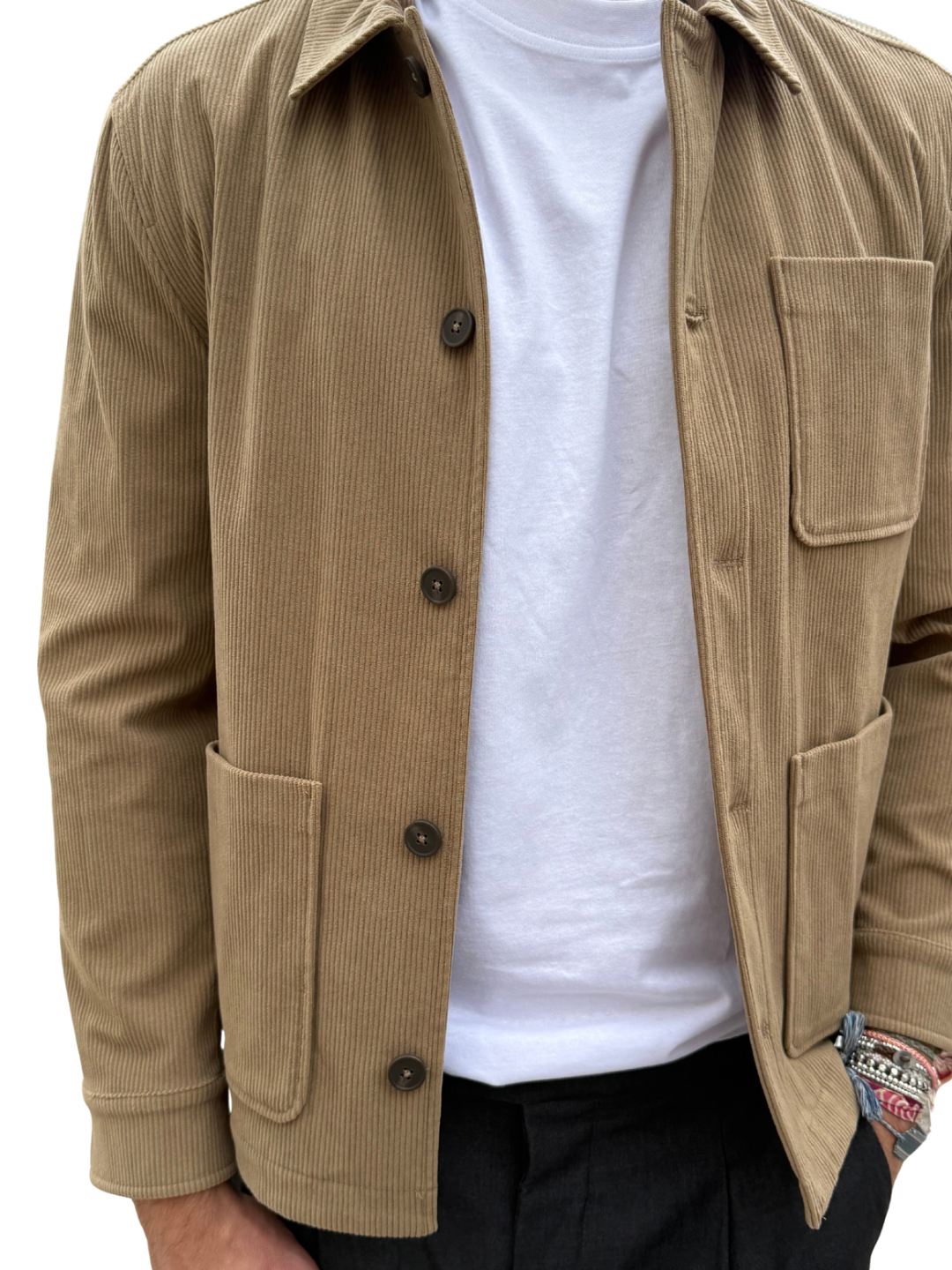 Giacca camicia in velluto a coste Hamaki-ho