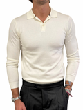 Polo in Maglia in Viscosa Due Bottoni
