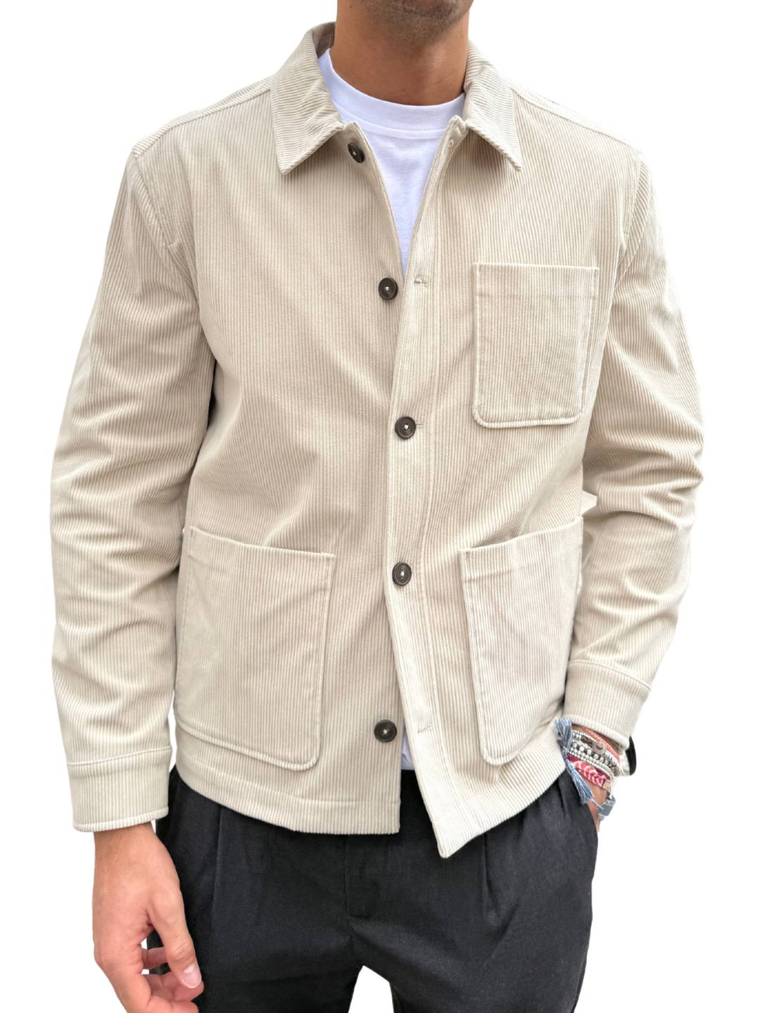 Giacca camicia in velluto a coste Hamaki-ho