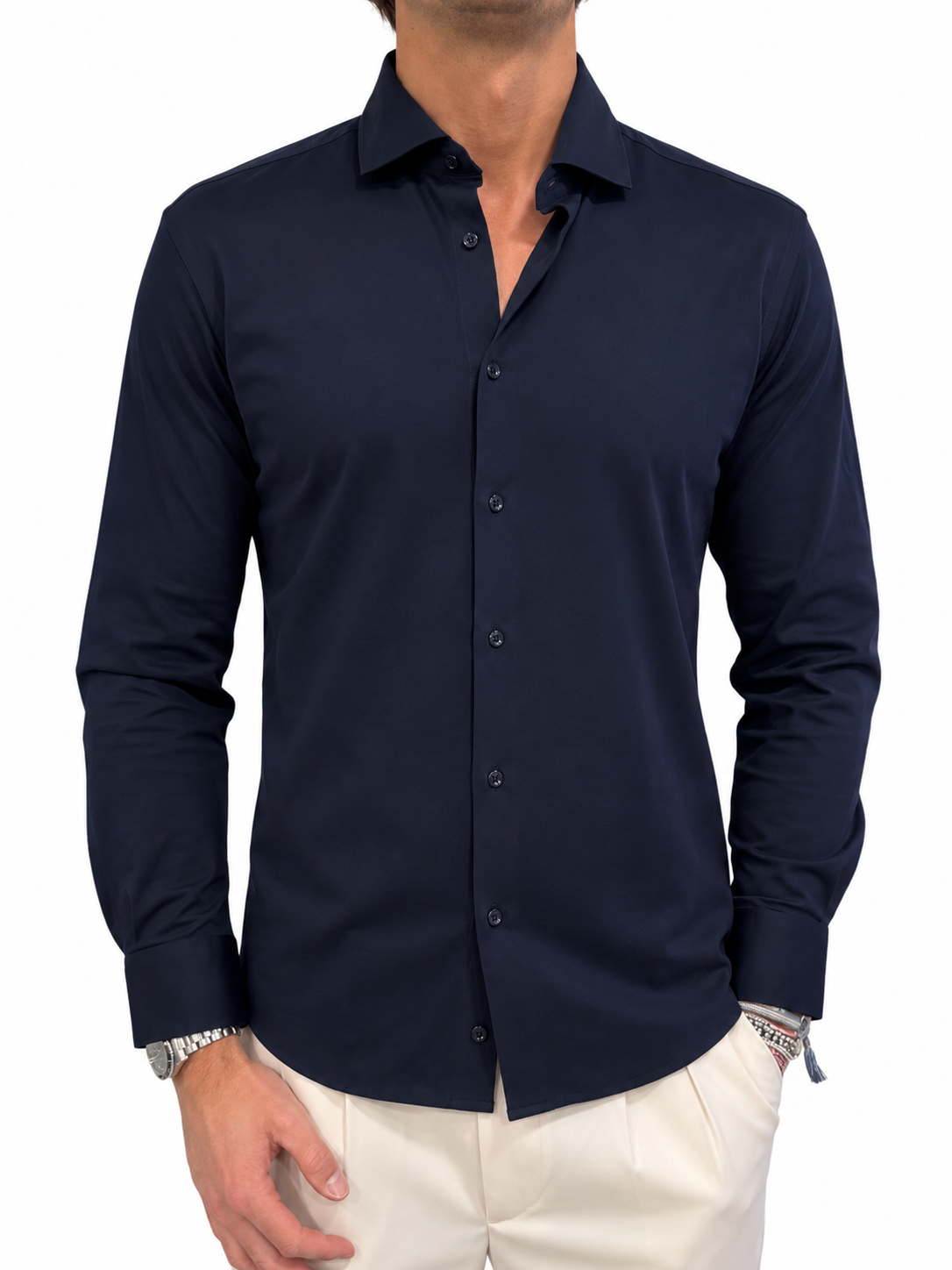 Polo camicia in jersey