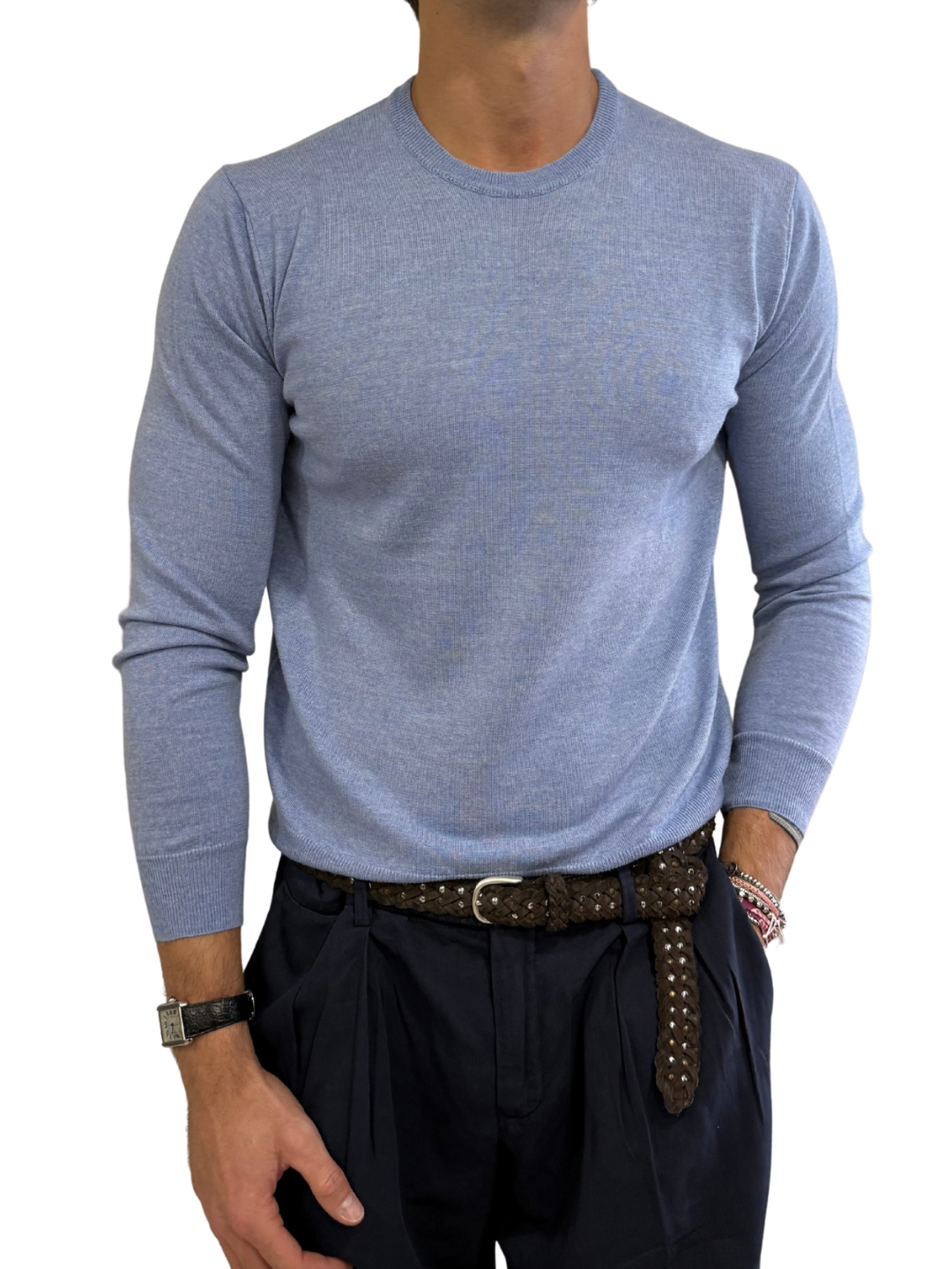 Maglia Girocollo in Lana Merino Tollegno SN