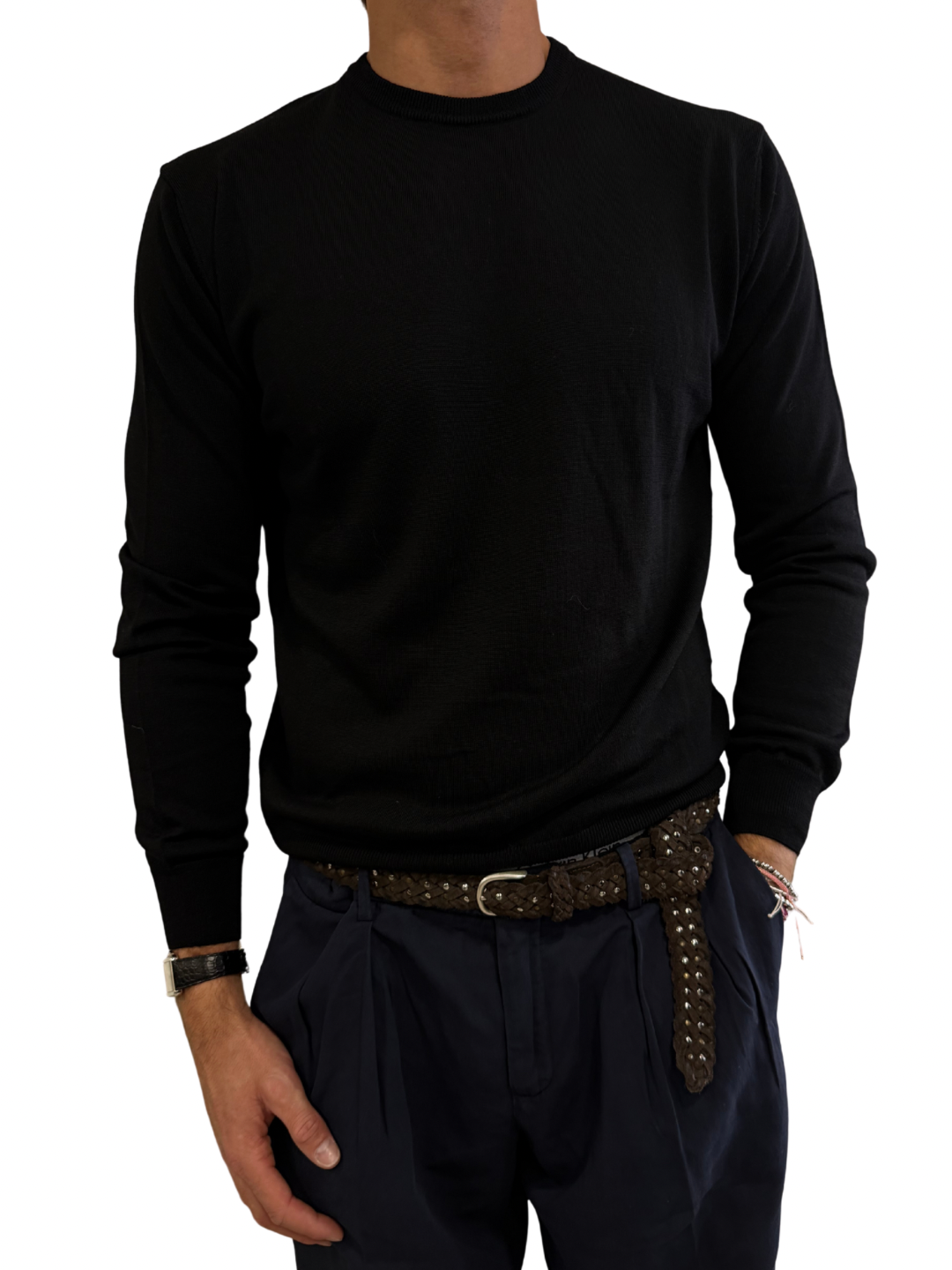 Maglia Girocollo in Lana Merino Tollegno SN