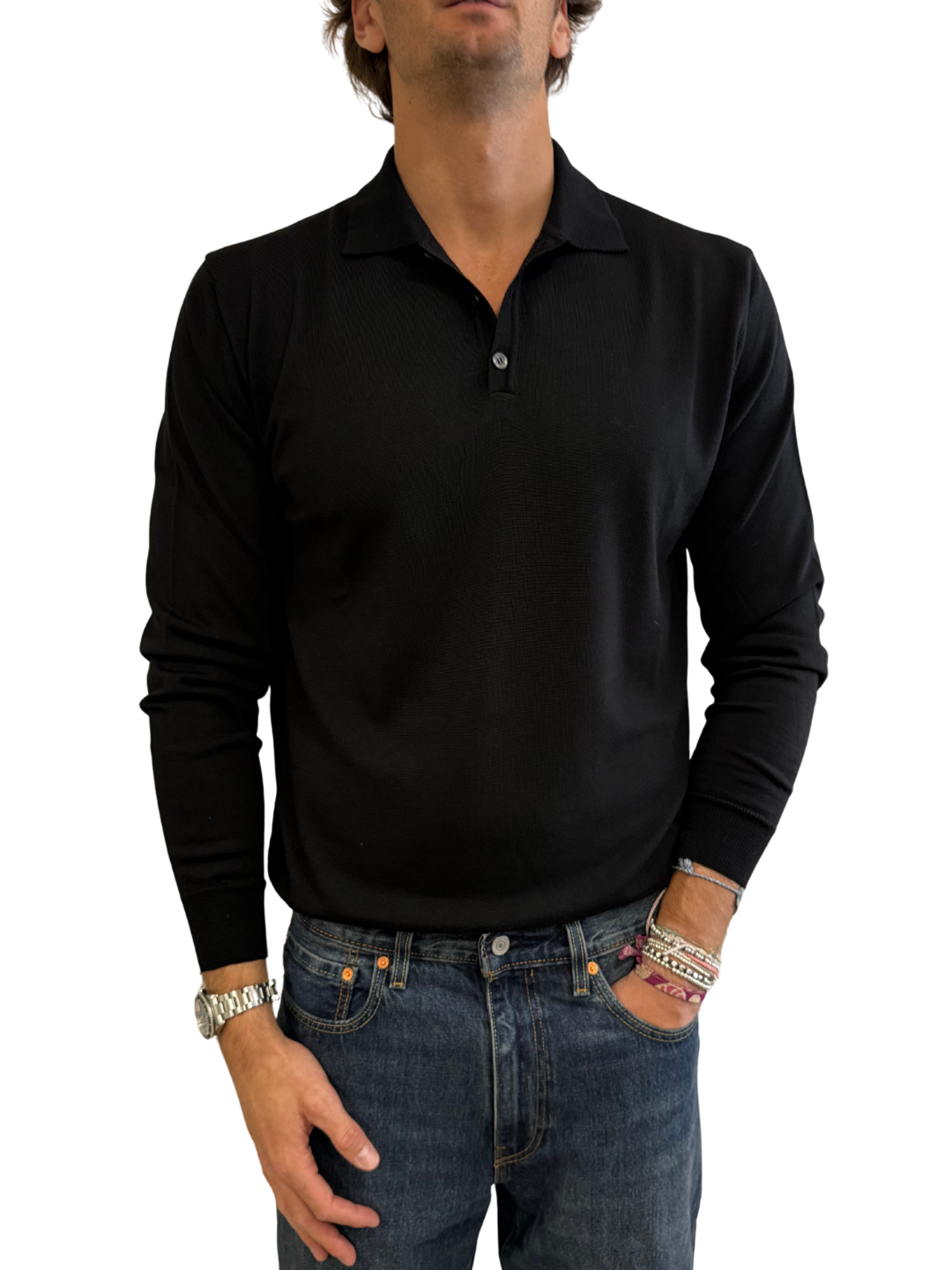 Polo in maglia 100% lana SN