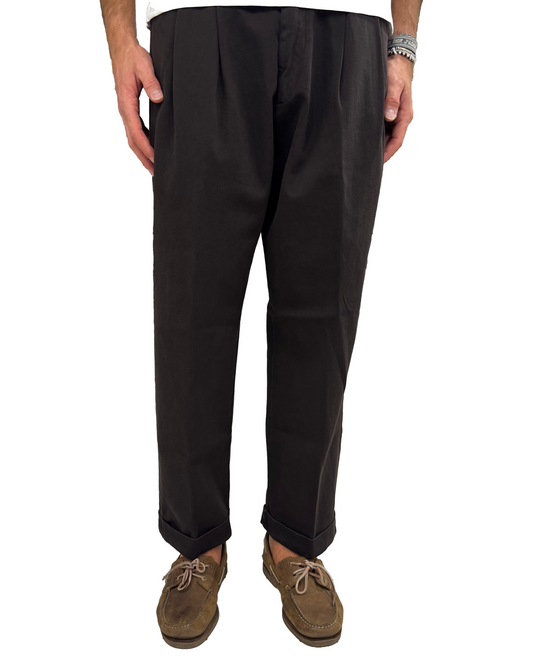 Pantalone in cotone outfit doppia pence